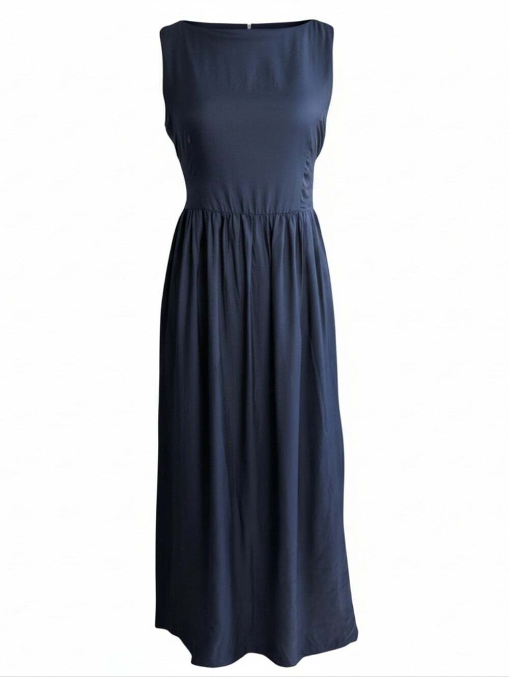 J.McLaughlin Aretha Navy Silk-Blend Maxi Dress 2 NWOT